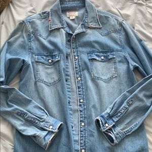 Jean button down shirt